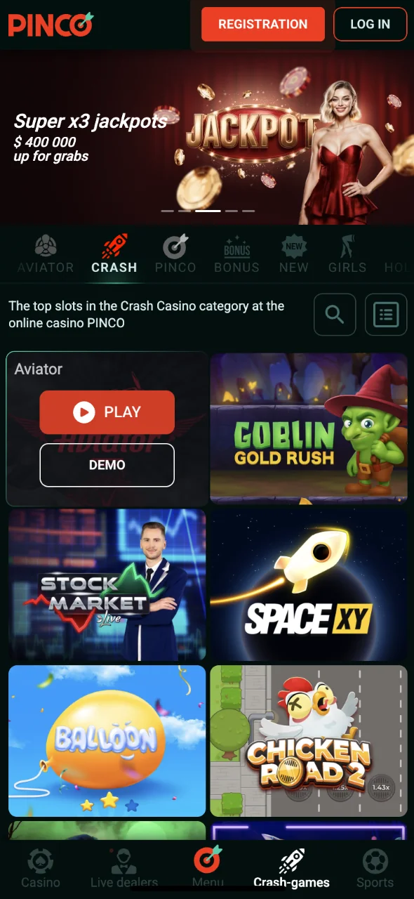 pinco casino aviator